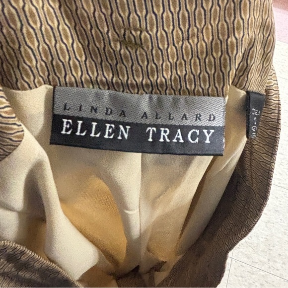 100% Silk Sz 10 Wide Leg Linda Allard Ellen Tracy Pants Pockets Old Money Lined - Picture 10 of 13